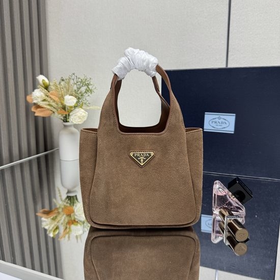 Prada Mini Bucket Nubuck Leather Handbag 1BA349