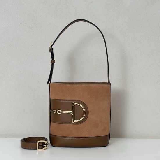 Gucci Suede Leather Shoulder Bag 833665