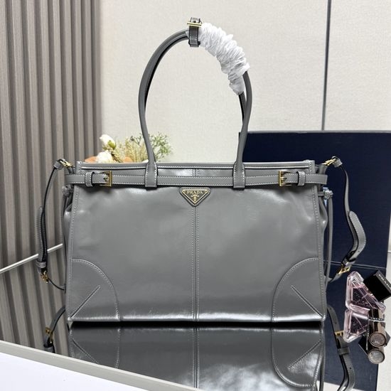 Prada LusSolf Leather Tote Shoulder Bag 1BA433