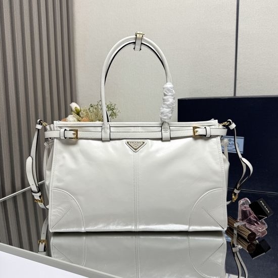 Prada LusSolf Leather Tote Shoulder Bag 1BA433