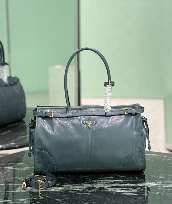 Prada SoftLux Large Handbag Patent Leather 1BA433