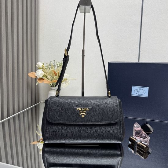 Prada Grained Leather Adjustable Shoulder Bag 1BN022
