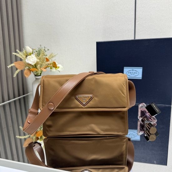 Prada Small Nylon Messenger Bag with Re-Nylon Material 1BD313