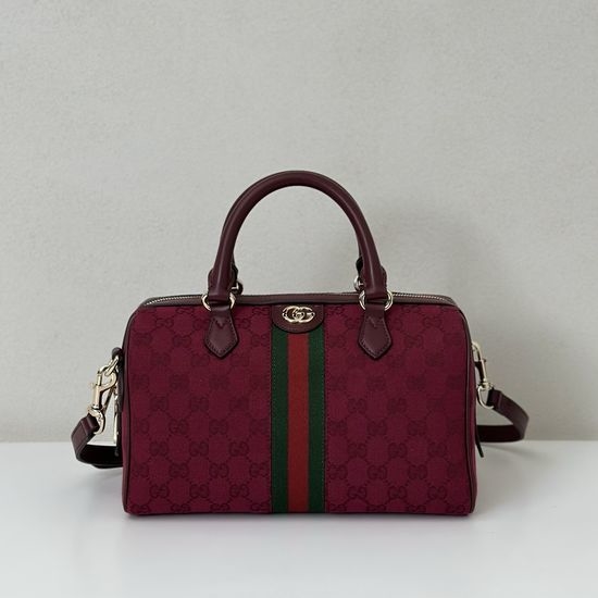 Gucci Burgundy Fabric Tote 772061