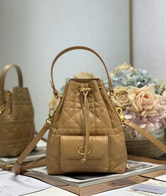 Christian Dior CD Caro Khaki Bucket Bag 3372