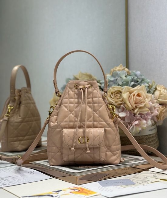 Christian Dior CD Caro Water Bucket Bag Pink 3372