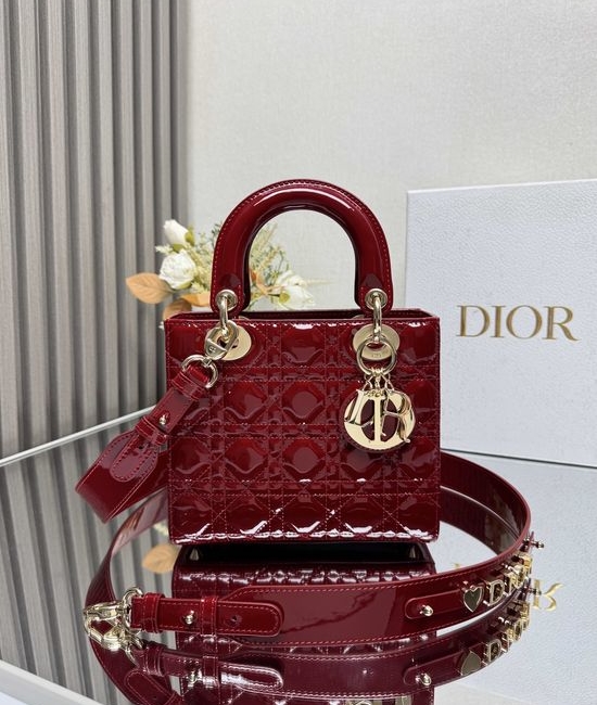 Christian Dior CD Lady Christian Dior CD My ABC Cherry Red Patent Leather 0538