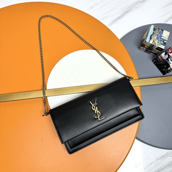 Yves Saint Laurent YSL SUNSET BOX Leather Clutch 810997