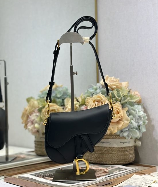 Christian Dior CD Soft Saddle Calfskin Crossbody Bag 0465