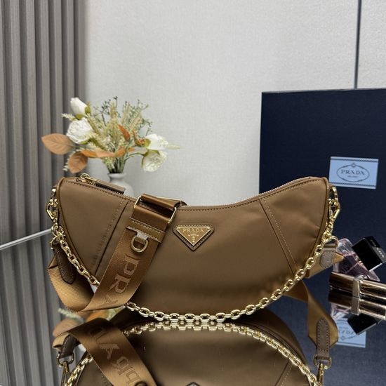 Prada Re-Nylon Crescent Crossbody Bag 1BH222