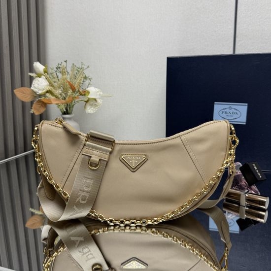 Prada Re-Nylon Crescent Crossbody Bag 1BH222