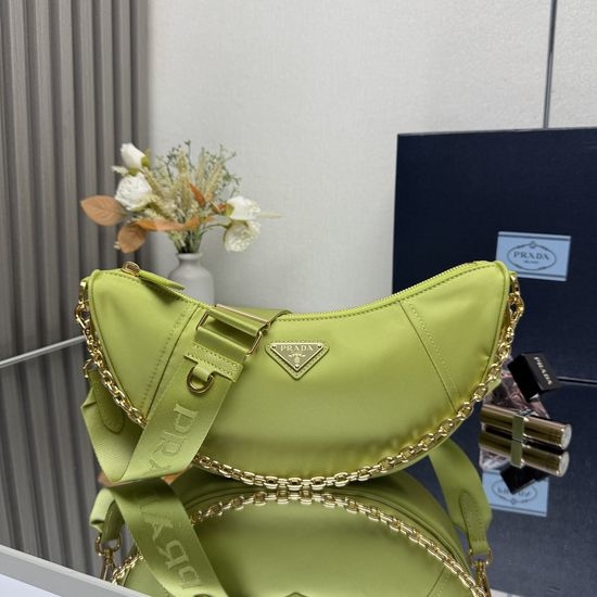 Prada Re-Nylon Crescent Crossbody Bag 1BH222