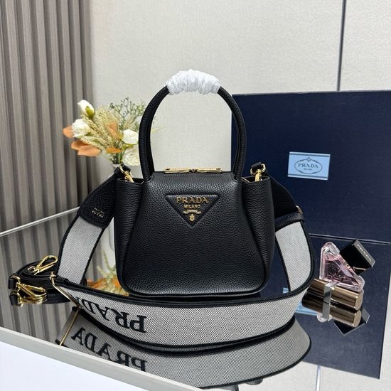 Prada Mini Textured Leather Shoulder Bag 1BA362