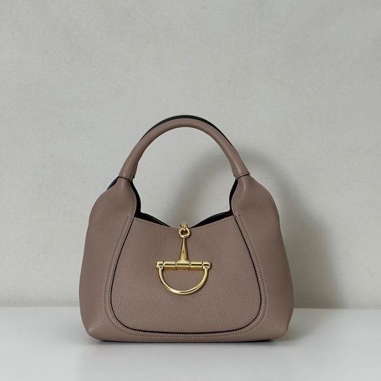Gucci Grey Pink Litchi Handbag 837467