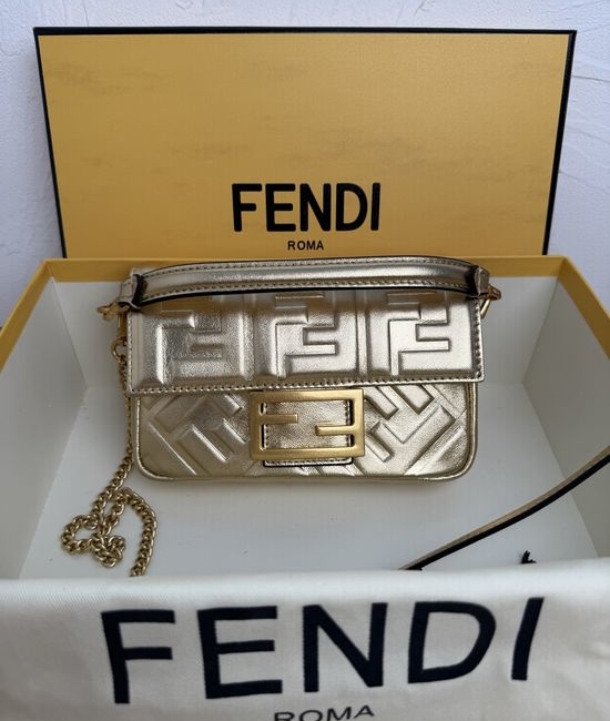 Fendi Baguette Mini Leather Handbag 0191S