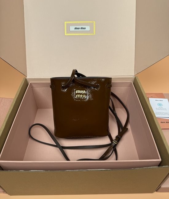Miu Miu Nappa Patent Leather Top Handle Bag 5NF460
