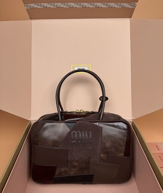 Miu Miu Beau Leather Patchwork Handbag 5BB117