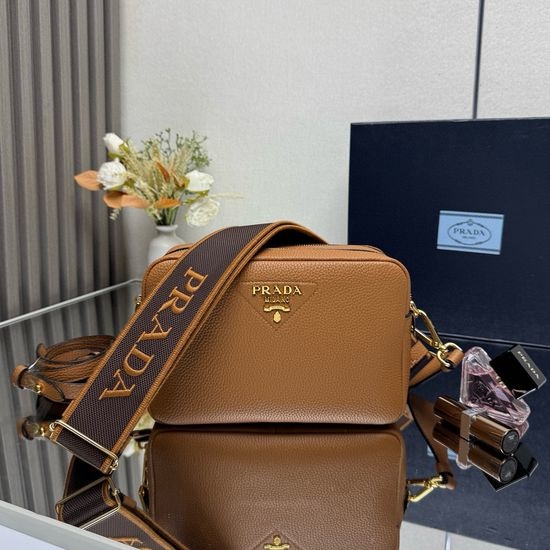 Prada Double Strap Leather Handbag 1BH082