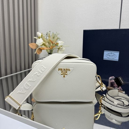 Prada Dual Strap Leather Shoulder Bag 1BH082