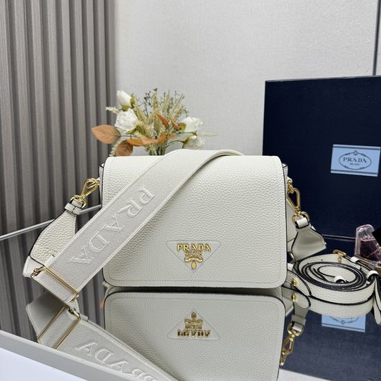 Prada Double Strap Leather Handbag 1BD314