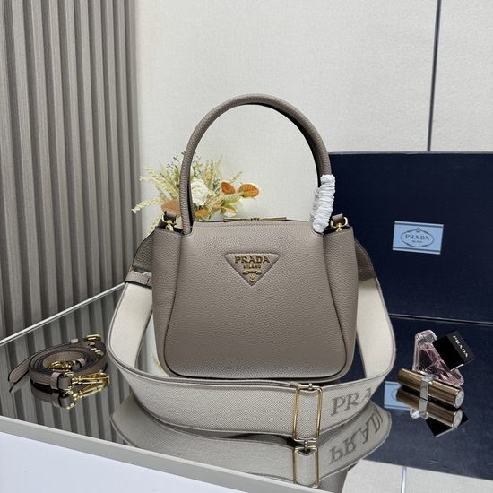 Prada Textured Leather Dual Strap Shoulder Bag 1BC145