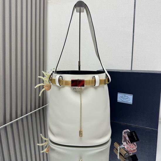 Prada 1BE085 Metal Chain Belt Bucket Bag