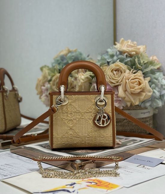 Christian Dior CD Lady Christian Dior CD Mini Woven Bag 0505