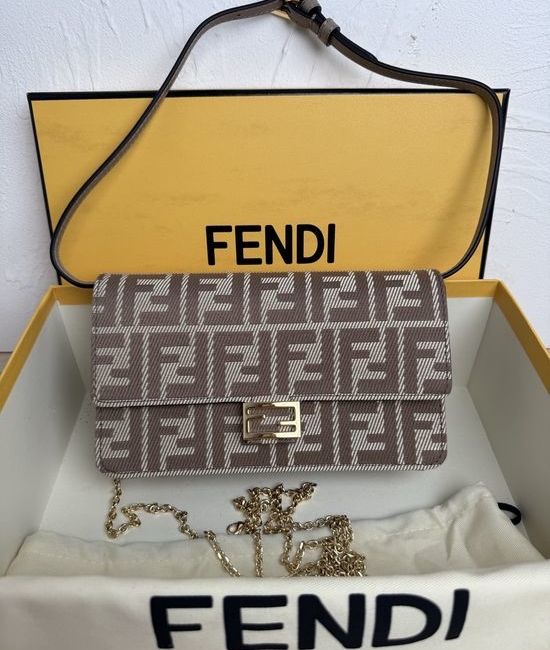 Fendi Baguette FF Jacquard Mini Crossbody Bag 1028