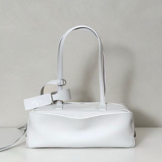 Balenciaga Carrie Small Grained Leather Bowling Bag