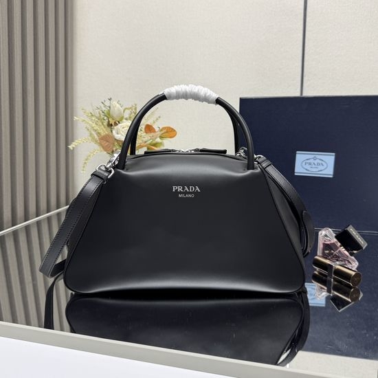 Prada Leather Handbag with Triangle Logo 1BA365