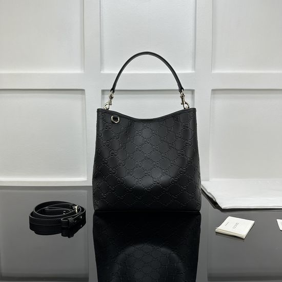 Gucci GG Embossed Leather Bucket Bag 815103