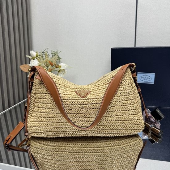 Prada Aimee Woven Large Shoulder Bag 1BC228