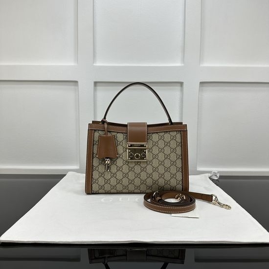 Gucci Apricot Brown Leather Tote Bag 838992
