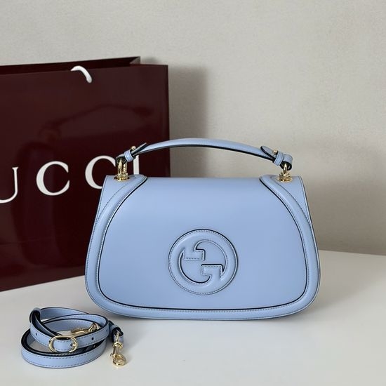Gucci Original Leather Light Blue Bag 815716