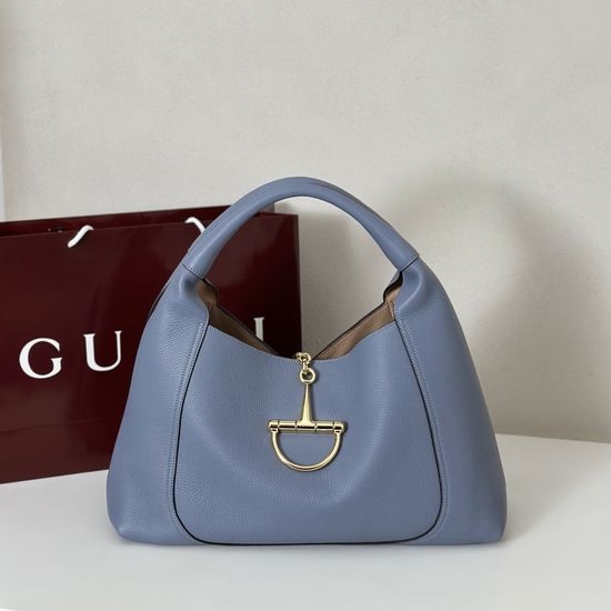 Gucci Light Blue Litchi Grain Bag 837466