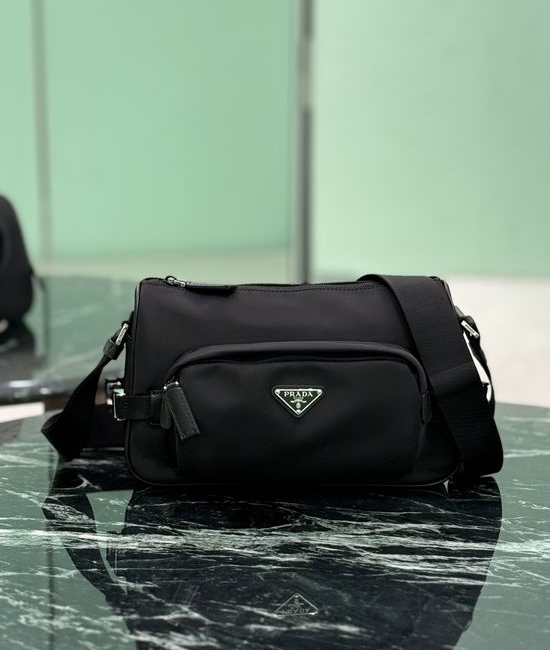 Prada Re-Nylon Saffiano Leather Messenger Bag 2VH192