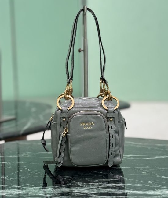 Prada Soft Lux Small Cubic Handbag 1BB137