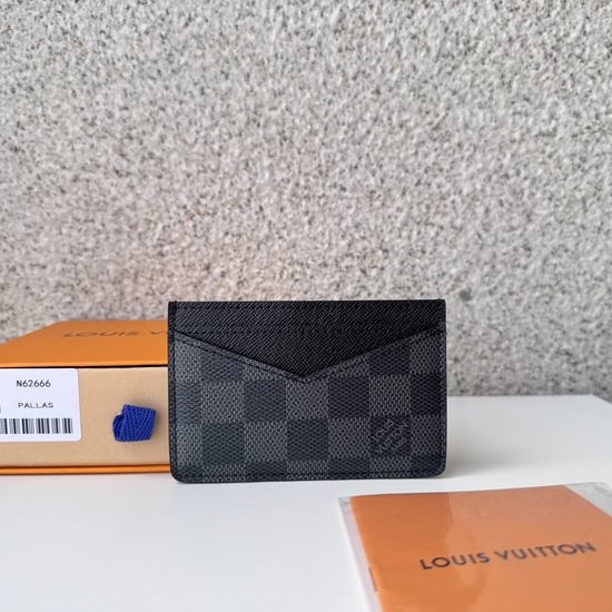 Louis Vuitton LV Neo Card Case Black Grid Monogram M62666