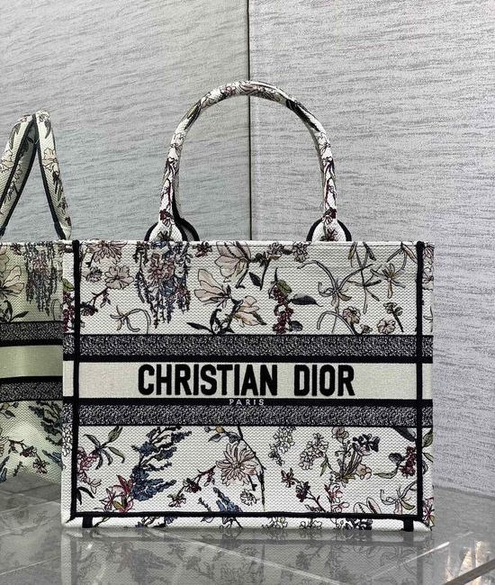 Christian Dior CD Tote Flower Embroidery Bag 8001