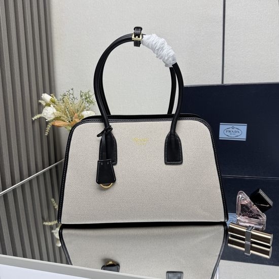 Prada Linen Canvas Tote Bag 1BG572
