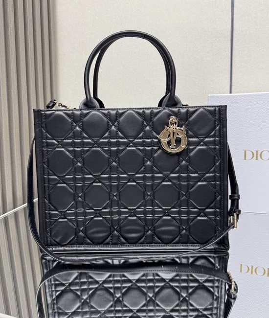 Christian Dior CD Book Tote Leather Handbag M1324