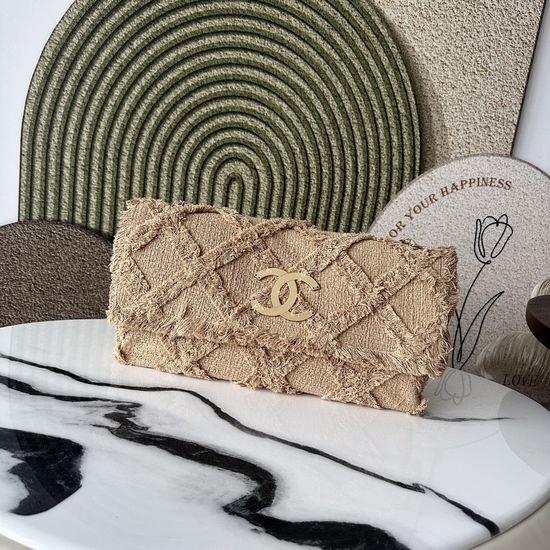 Chanel Vintage Straw Bag with Tassels 3348
