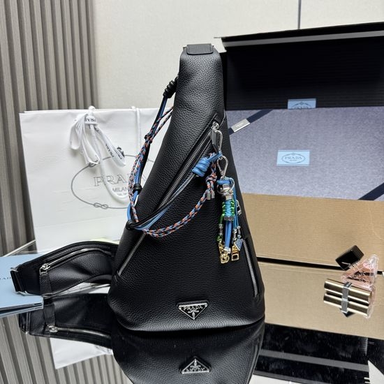 Prada Multi Pocket Leather Crossbody Bag 2VZ092