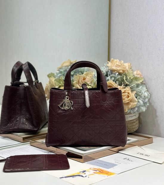 Christian Dior CD Christian Dior CDToujours Pleated Leather Medium Bag 1188