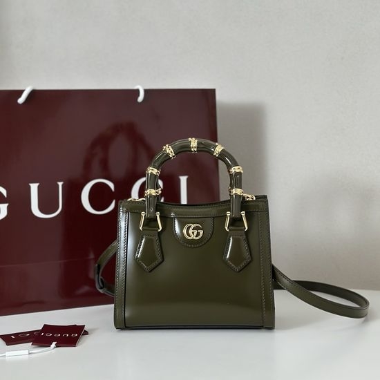 Gucci Forest Green Leather Tote Bag 832936