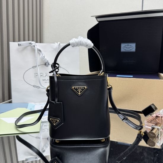 Prada Panier Smooth Leather Bucket Bag 1BA373