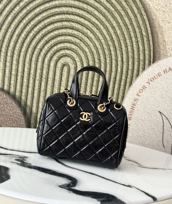 Chanel Maxi Bowling Leather Bag 3354