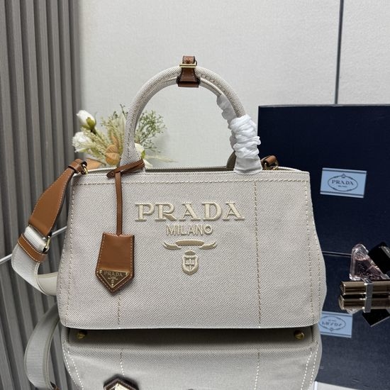 Prada Gardener Canvas Top Handle Bag 1BG554