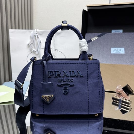 Prada Garden Linen Canvas Small Tote 1BG464