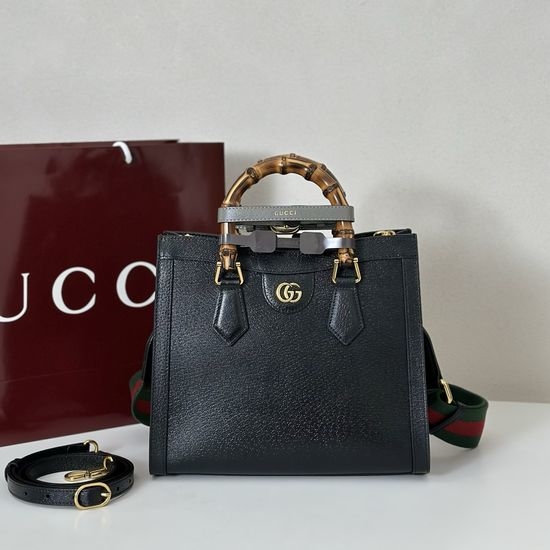 Gucci Leather Handbag Black 702721